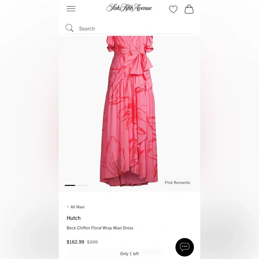 Hutch Beck Chiffon Floral Wrap Maxi Dress NWT Size XS - Picture 16 of 16